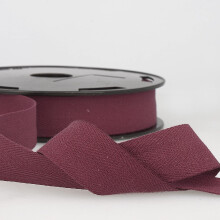 Plum 2m 100% Cotton Twill Tape - Soft Flexible Tape for Binding, Edging, Bunting, Aprons & Crafts - 25mm Wide - Packaged Length, No Joins - Giddy Squ