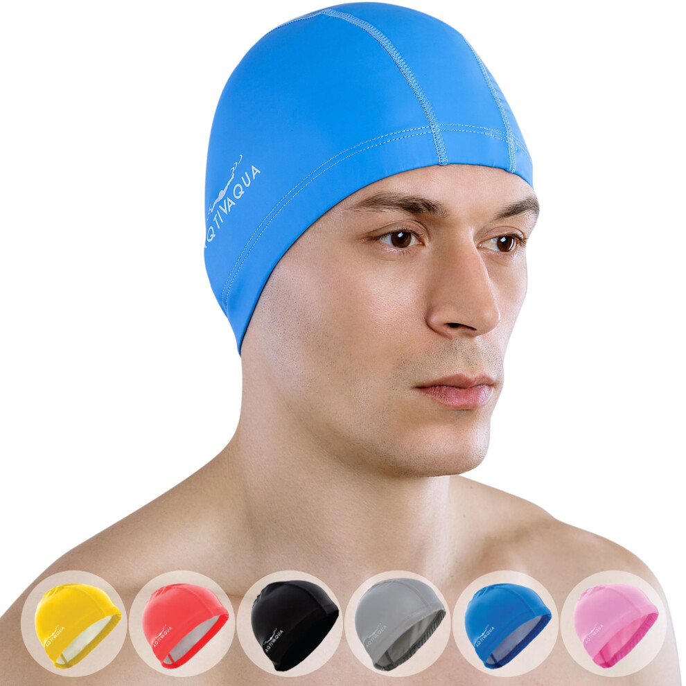 Photos - Other for Swimming AqtivAqua Swimming Cap for Adults and Kids â Soft and Elastic Spandex with Protective Layer â Ideal for Use in Swimming