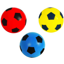 HTI Fun Sport Foam Footballs 3 Pack – Soft 19.4cm Sponge Balls for Indoor & Outdoor Play | Lightweight & Durable | For Kids, Teens & Adults | Red, B