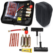Motorcycle Tubeless Tyre Repair Kit | Emergency Puncture Repair Tool Set for Motorbike, Scooter, ATV | Compact Portable Tool Kit Set for Roadside Rep