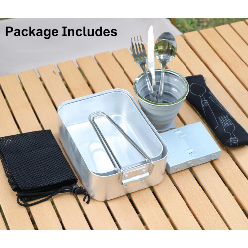 Lafuntar Camping Mess Tin, 9-Piece Mess Tins for Camping, Features 1
