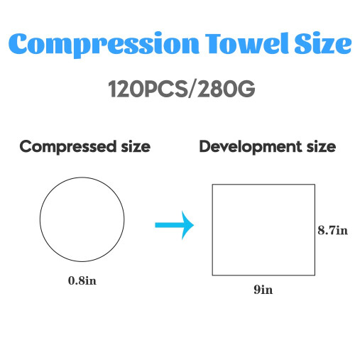 Herb Life 120 Pcs Compressed Towels, Disposable Face Compressed 2