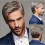 Herren Gradient Kurze Gerade Hitzebeständige Perücke - Braun   Modell 2 4