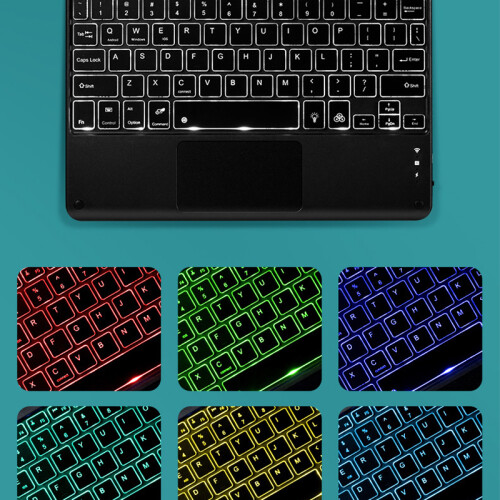 Conjunto de Teclado e Rato Bluetooth Retroiluminado para Samsung Galaxy Tab A9+ (11") - Preto Clássico   Samsung Galaxy Tab A9+ 2023 11 polegadas 2