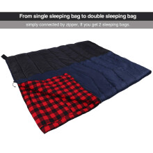 REDCAMP Cotton Lined Sleeping Bag for Adult, Flannel Compact Sleeping Bag for Camping Fishing 3-4 Season Cold Weather Winter, Red, 2lbs