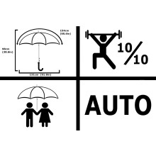 60MPH Golf Umbrella Windproof - Strong Umbrella Large and Rainproof Big - StormDefender Jumbo - Best for Size - Reinforced Frame - Non Slip Handle -