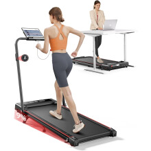 Folding treadmill with 9% Incline, 4 in 1 Treadmills for Home & Office, 12km/h Portable Compact Treadmills, 2.5HP Under Desk Treadmill, Mute Magnetic