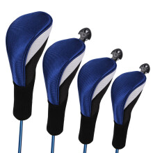 Lybile Golf Club Head Covers for Fairway Woods Driver Hybrids, 4Pcs Long Neck Mesh Golf Club Headcovers Set with Interchangeable No. Tags 3 4 5 6 7 X