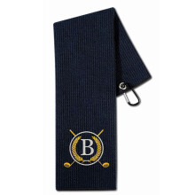 CybGene Golf Towel with Monogrammed Embroidery, Initial Golf Gifts, Personalized Golf Accessory for Men, Women on Birthday, Retirement, Microfiber Go