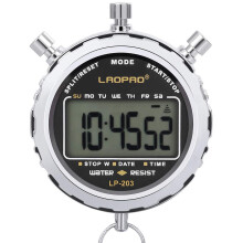 Stopwatch,1/100 Seconds Timing 2 Pcs Memories Daily Waterproof Electronic Chronograph Timer for Soccer Football Baseball Outdoor Sports