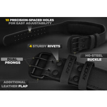 RDX Weight Lifting Belt Gym Fitness, Cowhide Leather, 4” 6” Padded Lumbar Back Support, 10 Adjustable Holes, Weightlifting Powerlifting Bodybuildi