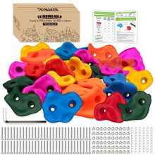 Trymaker Rock Climbing Holds, 30PCS Climbing Wall for Kids, Climbing Set for Adult Indoor and Outdoor(Large Size)