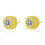 (Rose Gold) Micro-Paved Full Diamond Stud Earrings with Round 3A Zirconia Set 2