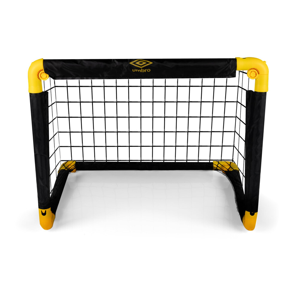 Umbro Football Goal - Foldable Goal - 50 X 44 X 44 Cm - For Children And Adults - Black/Yellow