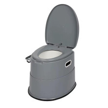 5L Portable Camping Toilet with Lid & Removable Bucket – Lightweight Travel Toilet for Adults with Paper Holder & Carry Handles – Compact Outdoor