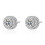 (Rose Gold) Micro-Paved Full Diamond Stud Earrings with Round 3A Zirconia Set 4