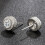 (Rose Gold) Micro-Paved Full Diamond Stud Earrings with Round 3A Zirconia Set 5