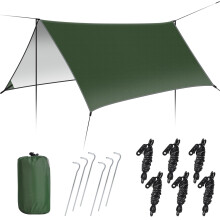 GEEDIAR Hammock Rain Fly Tent Tarp 300 x 300cm - PU3000MM-Anti-UV, Lightweight Waterproof Camping Shelter for Outdoor, Travel, Sunshade, Rain, Hammoc