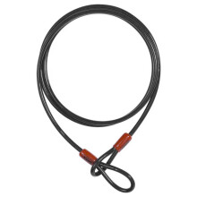 ABUS Cobra 10 loop cable - steel cable coated with plastic - security for bicycle and motorbike accessories - 1.4 metres long, 10 mm thick, black