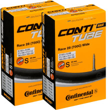 Continental Unisex's Race Tube Wide 28" Inner, Black, [25-622->32-630] Pack of 2