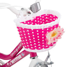 JOYSTAR Angel 14 Inch Kids Bike for 3-5 Years Old Girls,14 inch Girls Bikes with Stabilisers and Basket, pink