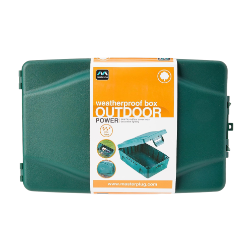 Masterplug Weatherproof Electrical Enclosure Box for Outdoor Safe Lead Storage