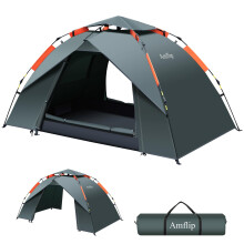 Amflip Camping Tent Automatic 1 Man Person Instant Tent Pop Up Ultralight Dome Tent 4 Seasons Waterproof & Windproof Camping Tent with Removable Oute