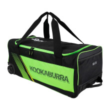 Kookaburra 9500 Wheelie Cricket Bag - Black/Neon Green, 700mm x 310mm x 280mm