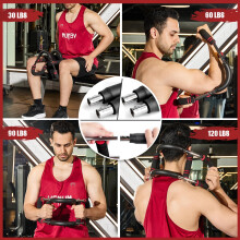 Twister Arm Trainer, 30-120lbs Adjustable Chest Exerciser, Arm Trainer with Training Poster for Men, Detachable Chest Workout Home Fitness Equipment