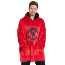 Manchester United F.C. Oversized Hoodie Blanket For Men, Man U Football Gifts (Red)