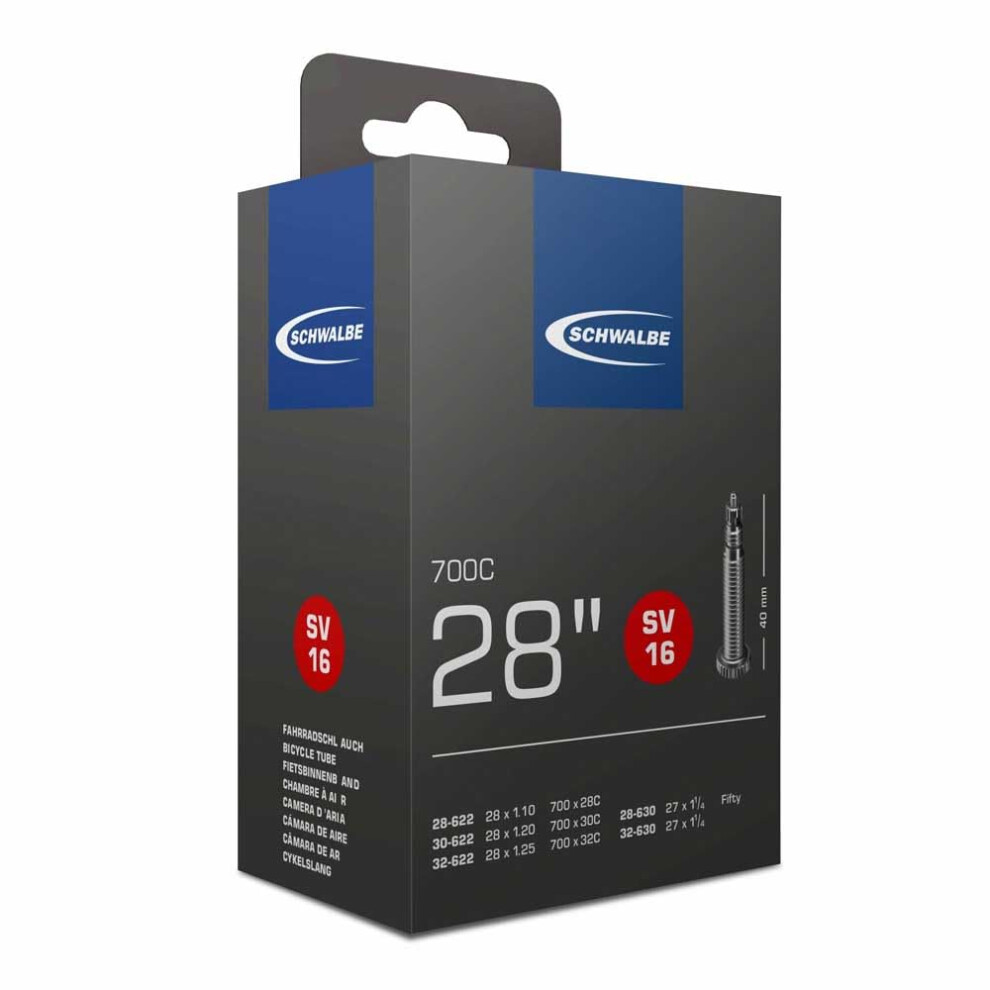 Schwalbe Sv16 Tube Presta (700 X 28-32C) - 40 Mm, Silver