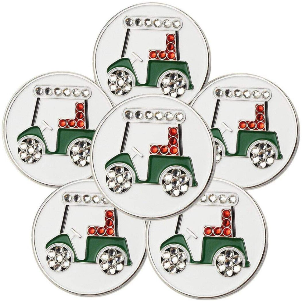 Photos - Golf FINGER TEN  Ball Marker for Ladies Men Value 6 Pack,  Accessories Ballmarker Magnetic fit  Divot Tools Hat (UK F