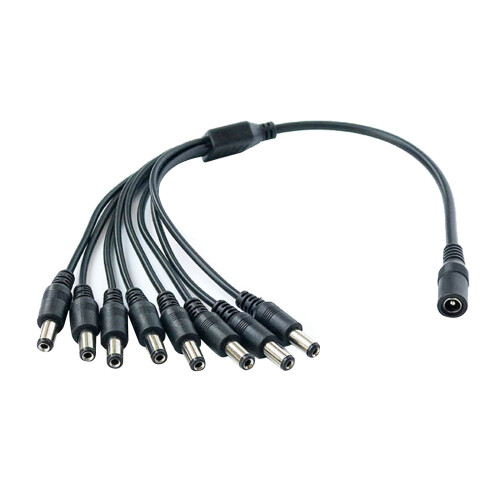 Vielseitiges DC5,5x2,1-mm-Stromversorgungskabel.-Eins bis acht