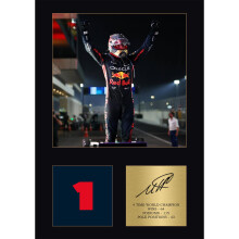 Max Verstapen Gift Signed A4 Print Display Framed Formula 1 Gifts Digitally Reproduced Signature Gift For Formula 1 Fans Red Bull Formula 1 Team (Fram