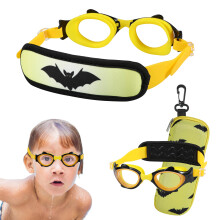 RUIGAO Kids Swim Goggles Age 3-6, Toddler Goggles No Hair Pull,Neoprene Padded Strap/UV Protecrtion/Anti Fog