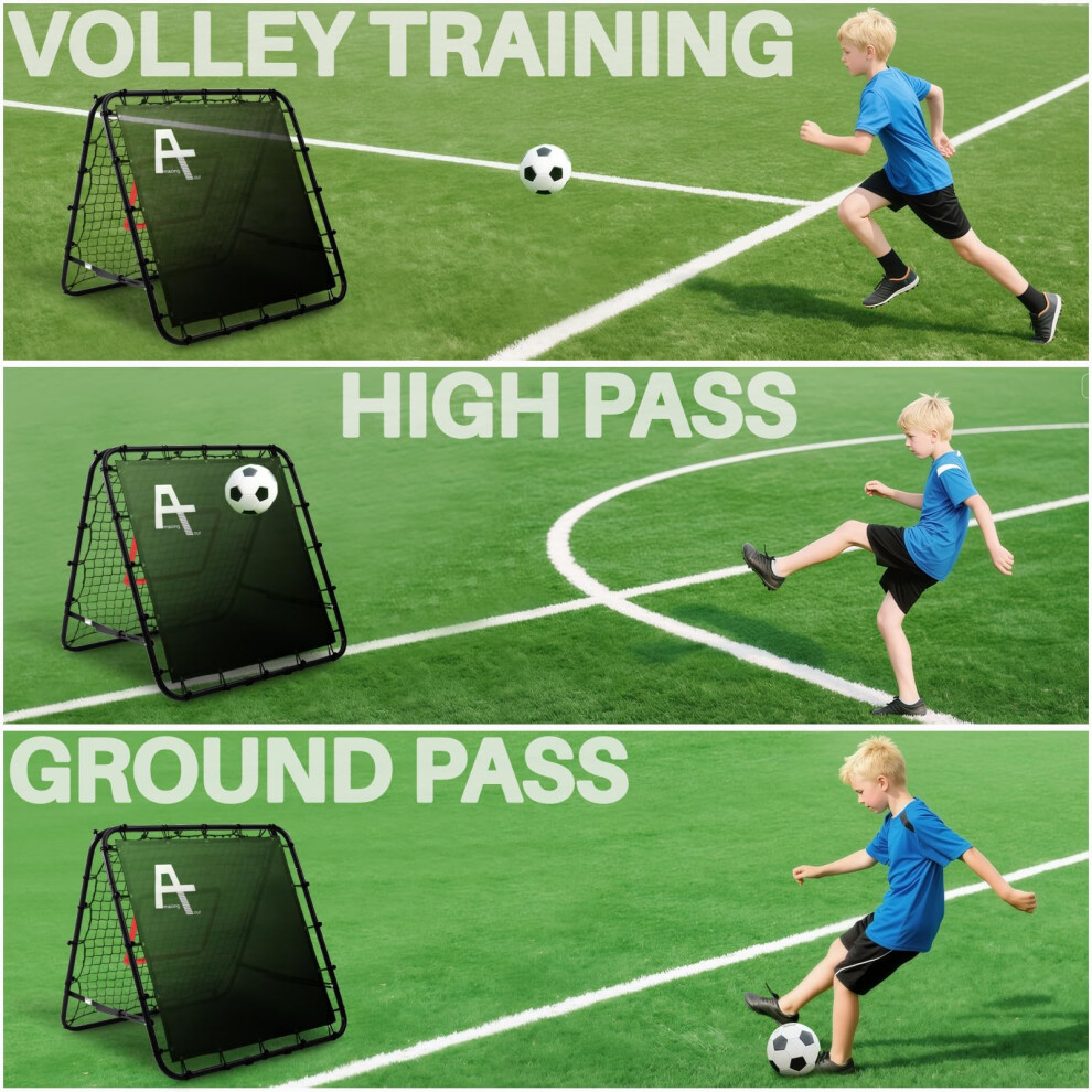 Photos - Football Goals Adjustable Football Rebounder Net â Double-Sided Soccer Training Goal for Kids & Adults, Portable PE Mesh Kickback Target
