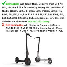 42V 2A Electric Scooter Charger for Xiaomi M365, Pro, Pro 2, 3, 4, 5 Elite, 1s, for Segway Ninebot Scooter G30 ES1 ES2 ES3 ES4 E22E, 36V Battery Char