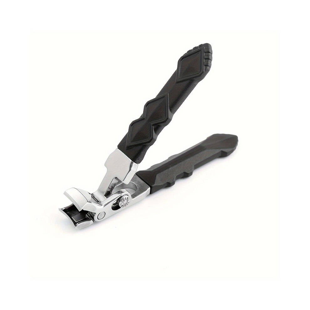 Stoyotu Professional Stainless Steel Toenail Clippers For Seniors, Wide Jaw, Angled Head, Concave Blade