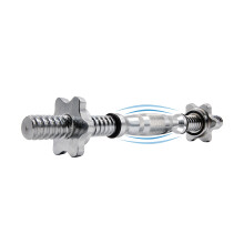 PROIRON Dumbbell Bar 14 Inches Spinlock Dumbbell Handles Standard 1” Weight Bar (Pair with 4 Metal Spinlock Collars)
