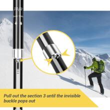Glymnis Walking Poles 2 Pack Collapsible Walking Poles for Women Men