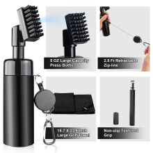 Golf Club Cleaning Kit-Golf Groove Sharpener Tool & Golf Towel, Golf Water Brush With Spray Bottle & Retractable Clip, Golf Club Cleaner Brush Essent