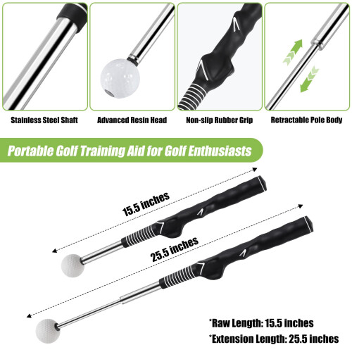 MIKOSI Golf Swing Trainer, Golf Grip Trainer and Retractable 2
