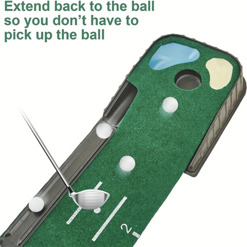 Golf Putting Mat Set 270cm x 39cm + Return Path in Gift Box Indoor 2
