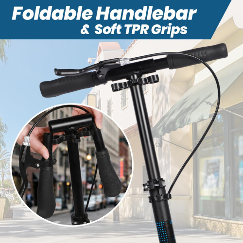 Kick Scooter, 2-Wheel Foldable Adult Scooter with Adjustable 2