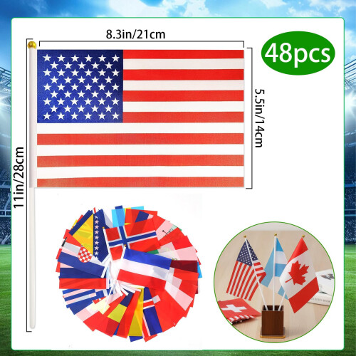 World Cup Handheld Flags World Cup Decorations 2026 48 Countries 1