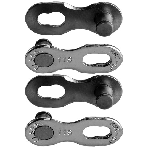 KMC 11 Speed EPT Re-Usable MissingLink, Dark Silver, 2 Pairs (Pack of 2) 2
