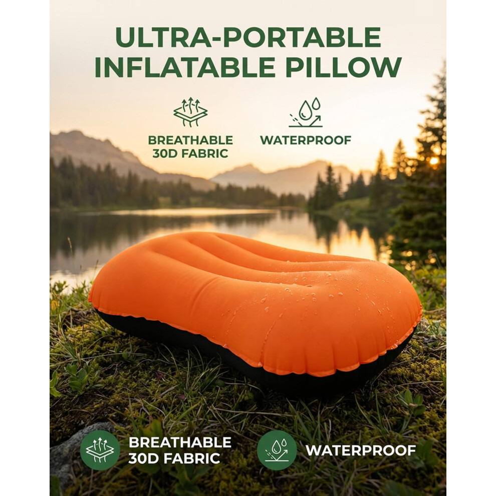 Photos - Pillow Ultralight Inflatable , Compressible Compact Comfortable Ergonomic Inflatable camping pillow with Storage Bag for Neck