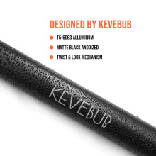 KEVEBUB Adjustable Tarp Poles, Heavy Duty Ultra-Light 6063 Aluminium Telescoping Tent Poles (90-230cm) with Twist Lock System, Anti-Puncture Cap for