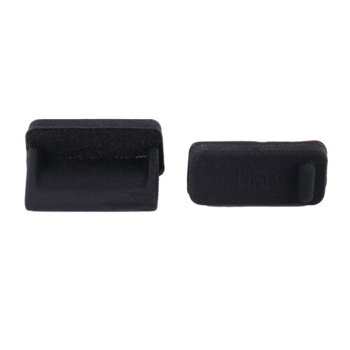 100 Pcs Silicone USB Port Plug Dustproof Plug Stopper Protection Cap Black 1