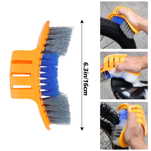 Oumers 8pcs Bike Cleaning Brush Kit, Chain Cleaner Multi Tool Bicycle 1